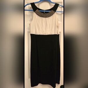 Aa Studio Black and Cream Midi Dress